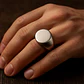 Anillo Para Hombre Color Plata Minimalista Acero Inoxidable - Miniatura 3