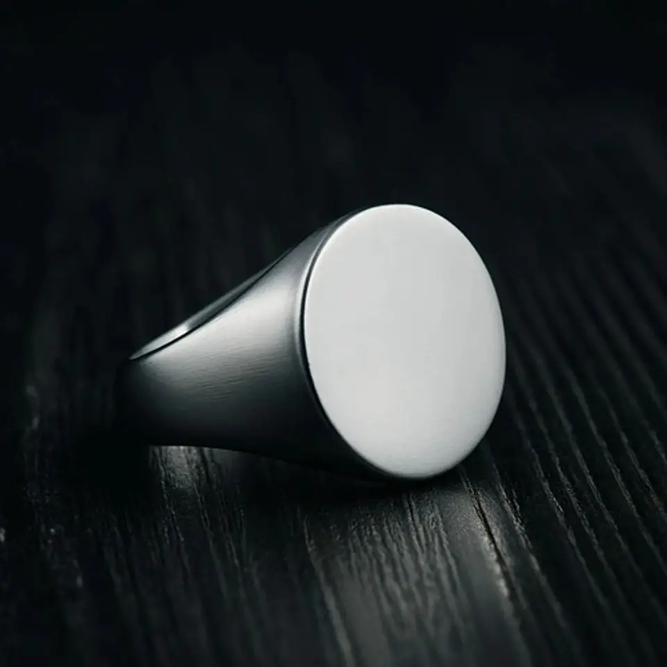 Anillo Para Hombre Color Plata Minimalista Acero Inoxidable 7