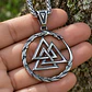 Collar Vikingo En Acero Para Hombre Dije Dragon Valknut Odin - Miniatura 3