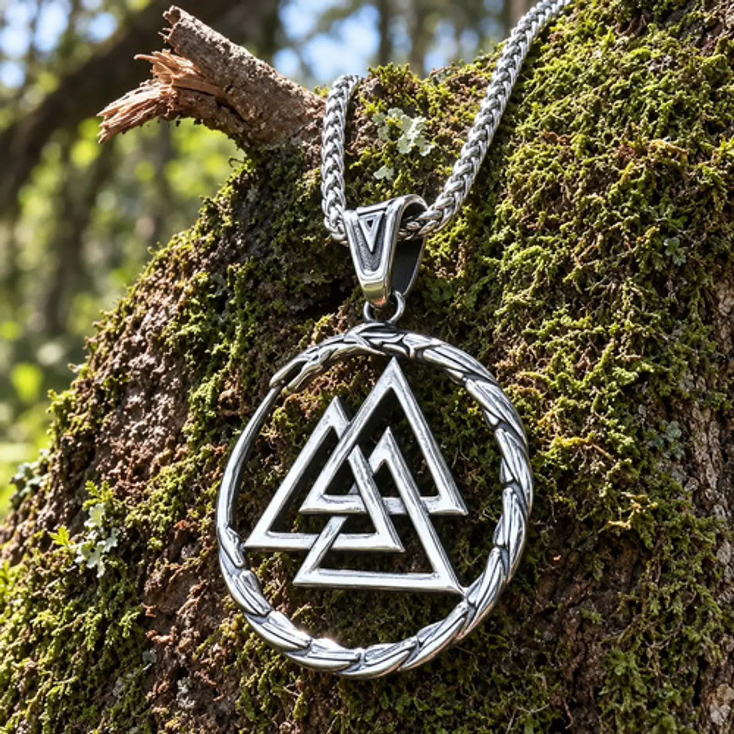 Collar Vikingo En Acero Para Hombre Dije Dragon Valknut Odin 10