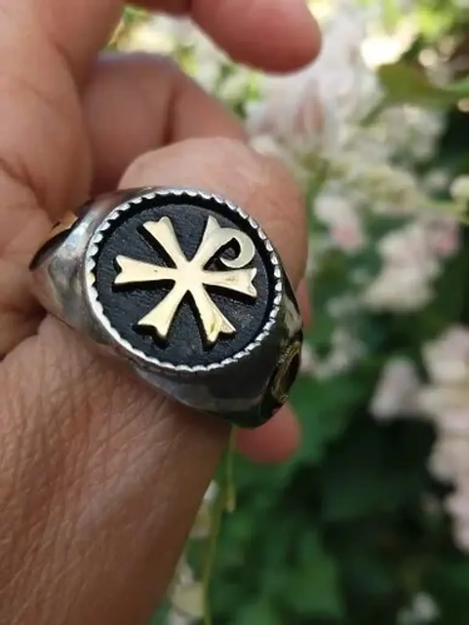 Anillo Color Oro Cruz Ortodoxa Acero Inoxidable Para Hombre 6