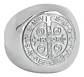 Anillo Color Plata San Benito Acero Inoxidable Para Hombre - Miniatura 1