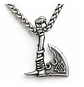 Collar Vikingo En Acero Para Hombre Dije Hacha Nórdica Runas - Miniatura 1