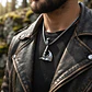 Collar Vikingo En Acero Para Hombre Dije Hacha Nórdica Runas - Miniatura 3