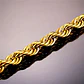Cadena Soga 6 Mm Color Oro Acero 75 Cm Trenzada Hombre Mujer Dorado - Miniatura 7