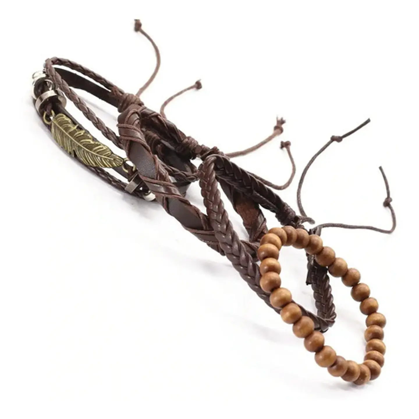 Manilla Pulsera Brazalete Cuero Negro Cruz Para Hombre Mujer 4