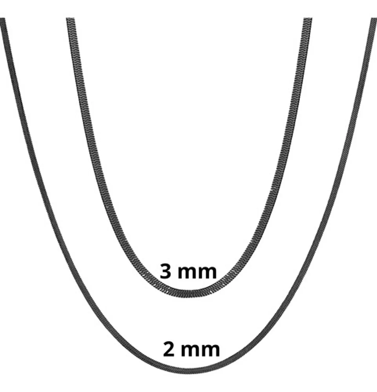 Cadena Serpiente Color Oro Acero Inoxidable Hombre Y Mujer 19