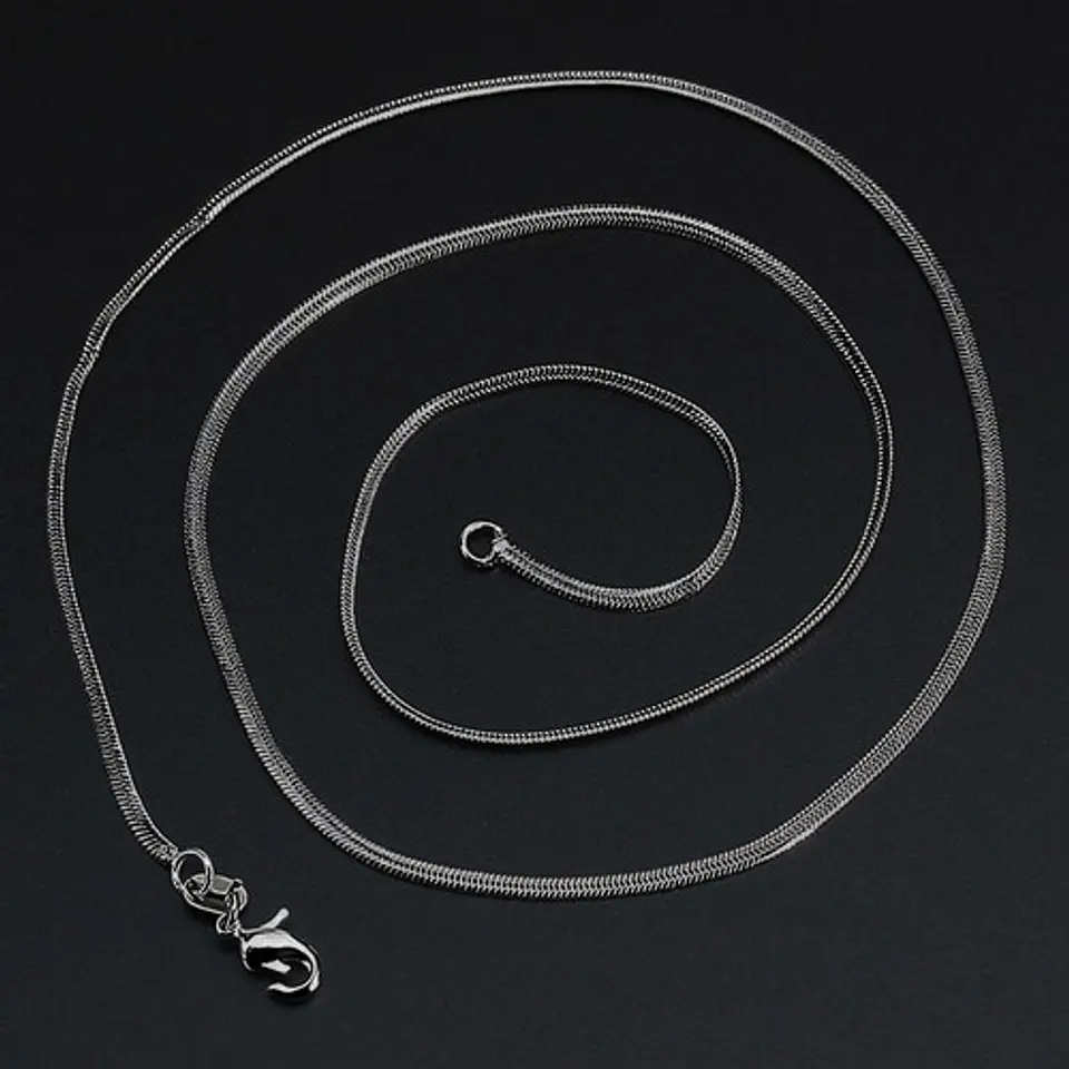 Cadena Serpiente Color Oro Acero Inoxidable Hombre Y Mujer 22