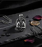 Anillo Para Hombre Forma De Esqueleto Cruz Invertida Cráneo - Miniatura 8