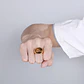 Anillo Color Oro Piedra Ojo De Tigre Acero Inoxidable Hombre - Miniatura 16