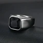 Anillo Color Oro Piedra Cz Caballero Acero Inoxidable Hombre - Miniatura 3