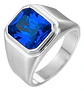 Anillo Color Oro Piedra Cz Caballero Acero Inoxidable Hombre - Miniatura 8