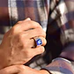Anillo Color Oro Piedra Cz Caballero Acero Inoxidable Hombre - Miniatura 10