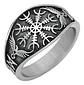Anillo Color Plata Vikingo Brújula Acero Inoxidable Hombre - Miniatura 1