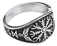 Anillo Color Plata Vikingo Brújula Acero Inoxidable Hombre - Miniatura 2