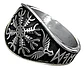 Anillo Color Plata Vikingo Brújula Acero Inoxidable Hombre - Miniatura 3