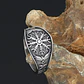 Anillo Color Plata Vikingo Brújula Acero Inoxidable Hombre - Miniatura 5