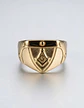 Anillo Hombre Masón Masonería De Acero Color Oro - Miniatura 6