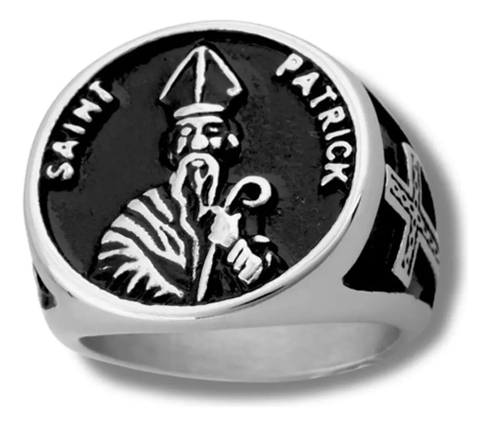 Anillo Amuleto Trébol San Patricio Acero Inoxidable Hombre 2