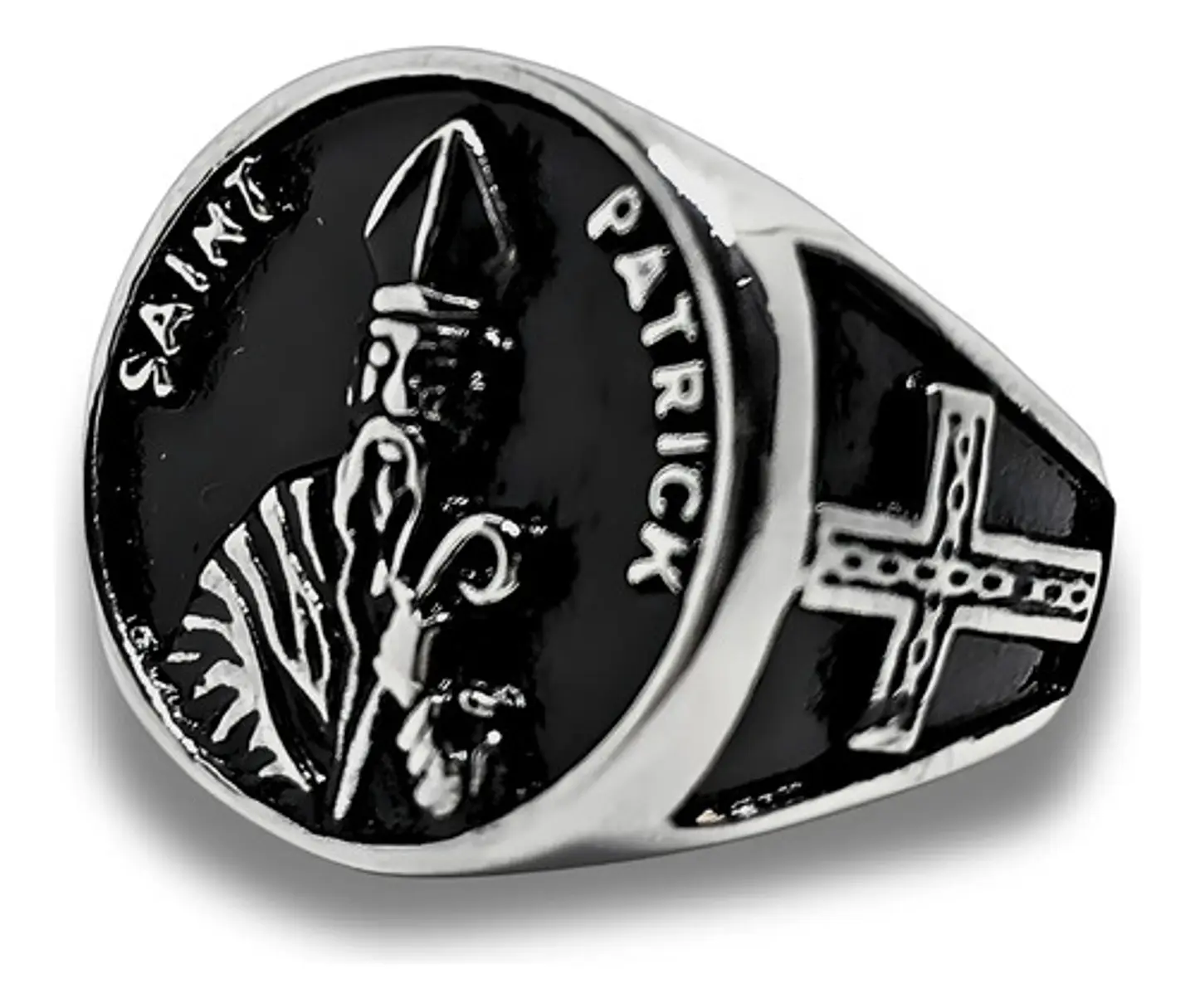 Anillo Amuleto Trébol San Patricio Acero Inoxidable Hombre 3