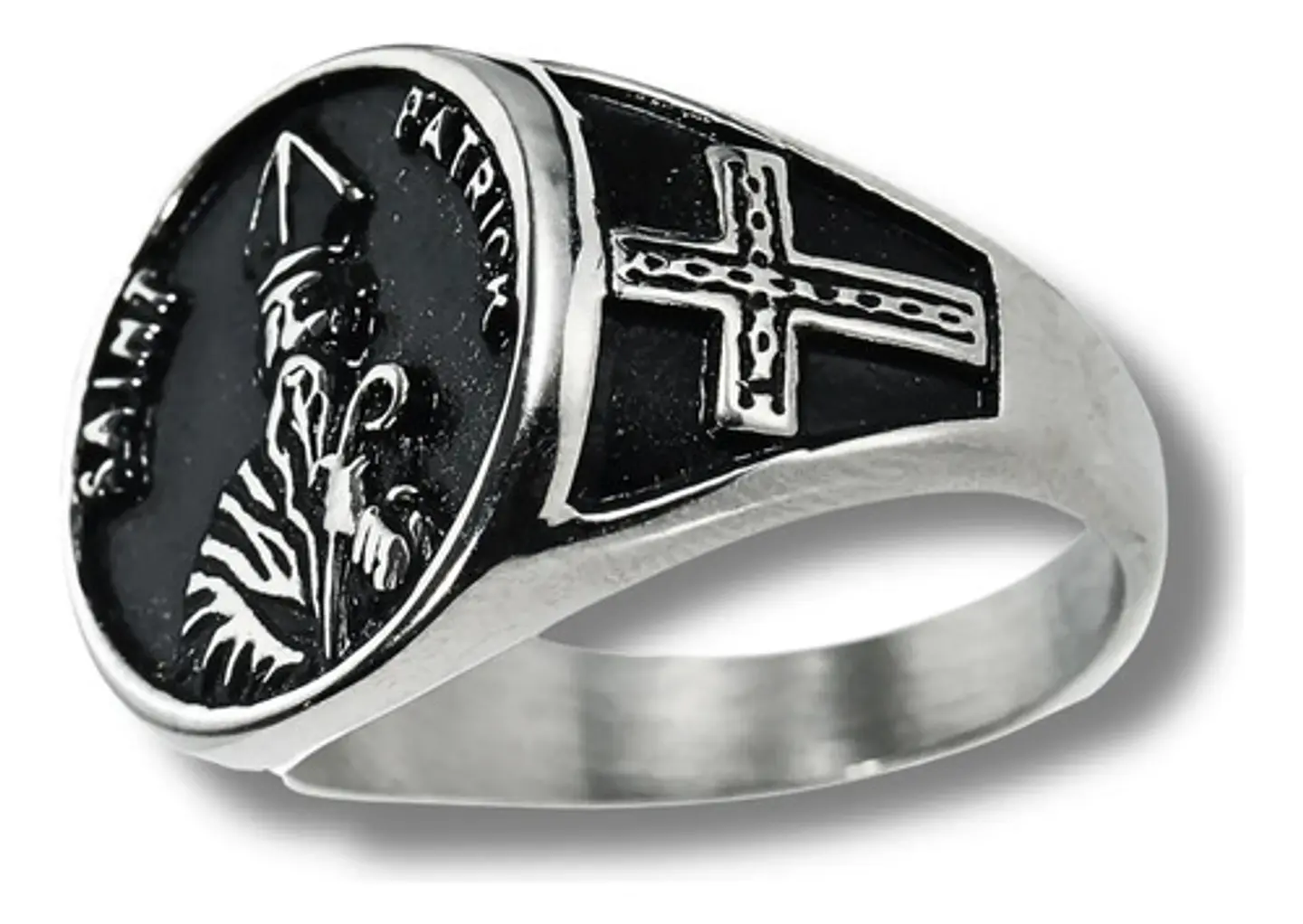 Anillo Amuleto Trébol San Patricio Acero Inoxidable Hombre 4