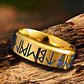 Anillo En Acero Para Hombre Color Plata Brilla Oscuridad - Miniatura 2