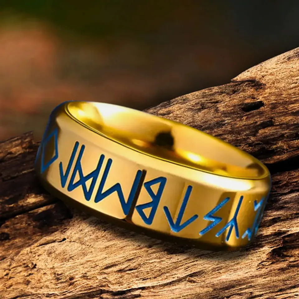 Anillo En Acero Para Hombre Color Plata Brilla Oscuridad 2