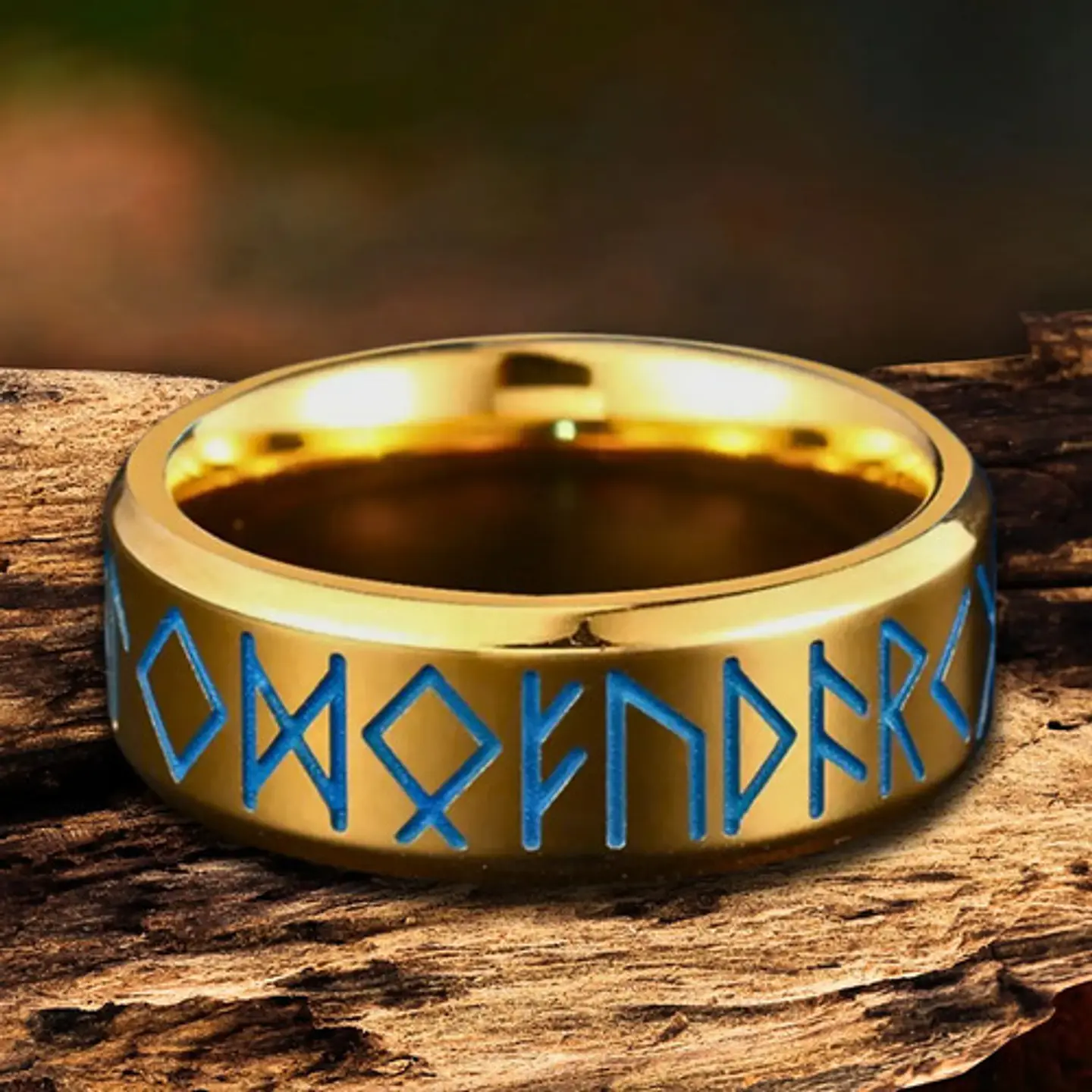 Anillo En Acero Para Hombre Color Plata Brilla Oscuridad 3