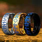 Anillo En Acero Para Hombre Color Plata Brilla Oscuridad - Miniatura 9
