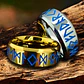Anillo En Acero Para Hombre Color Plata Brilla Oscuridad - Miniatura 10