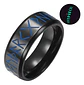 Anillo En Acero Para Hombre Color Plata Brilla Oscuridad - Miniatura 18