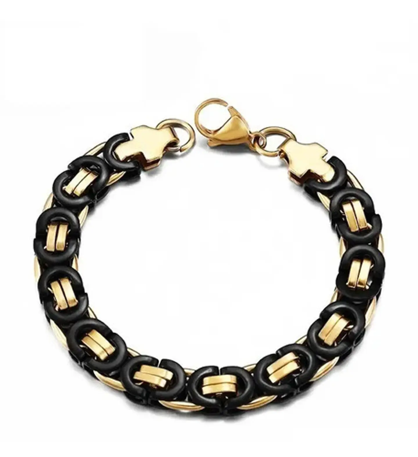 Manilla Pulsera Brazalete Bizantina Acero Inoxidable Hombre 1