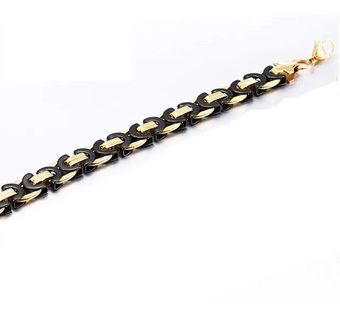 Manilla Pulsera Brazalete Bizantina Acero Inoxidable Hombre
