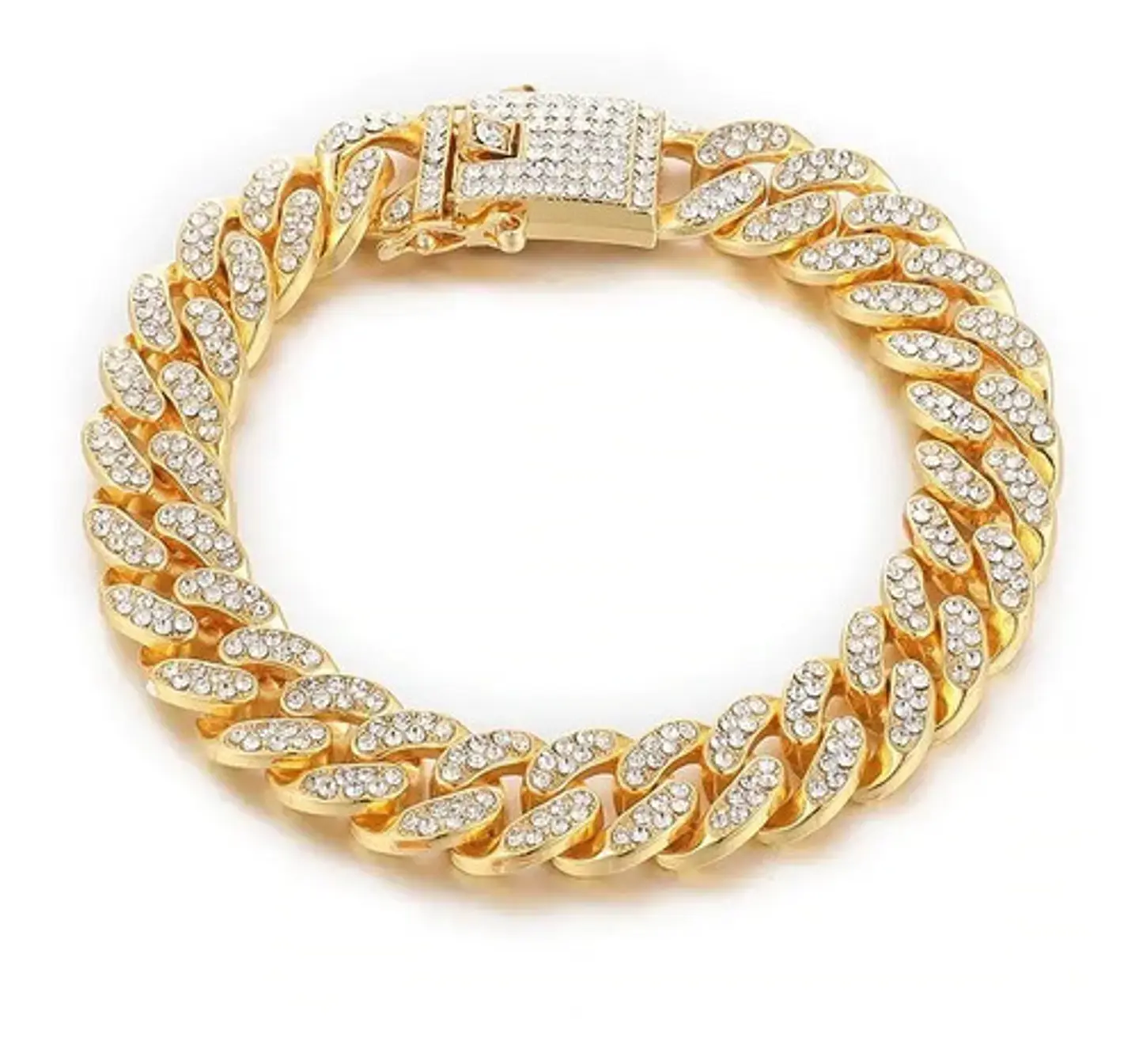Pulsera Brazalete Incrustaciones De Piedra Cz Urbano Hombre 1