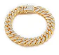 Pulsera Brazalete Incrustaciones De Piedra Cz Urbano Hombre - Miniatura 1