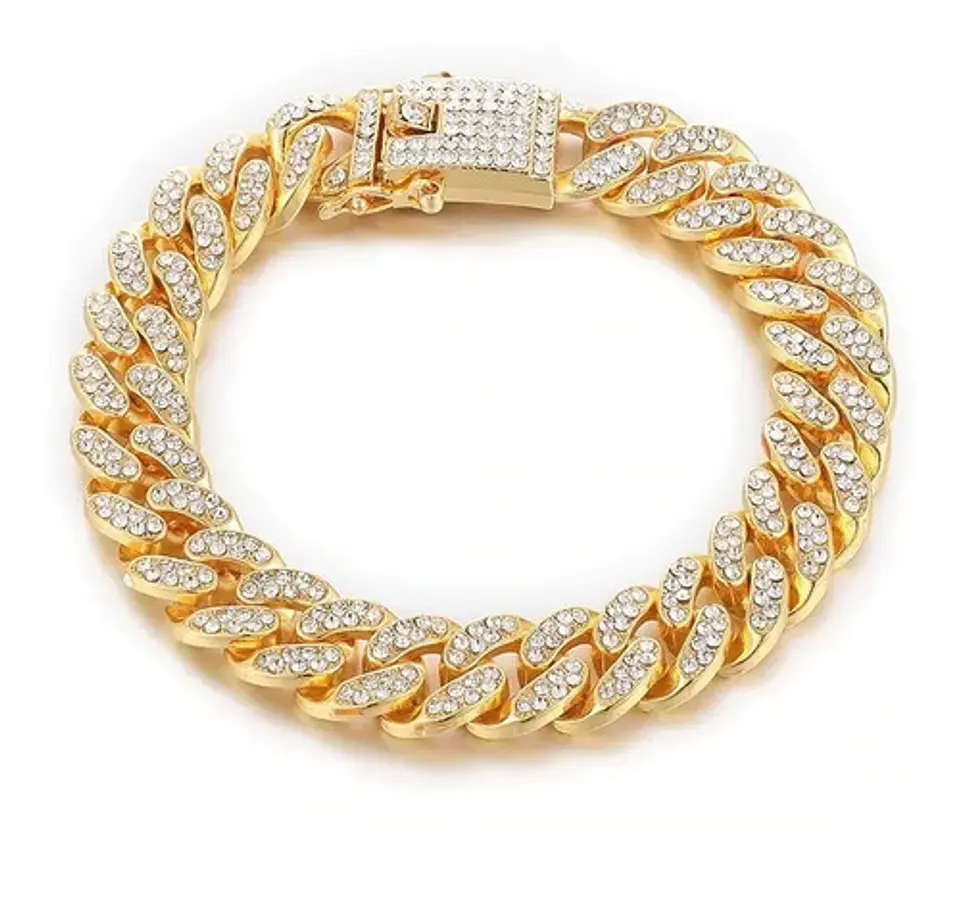 Pulsera Brazalete Incrustaciones De Piedra Cz Urbano Hombre 1