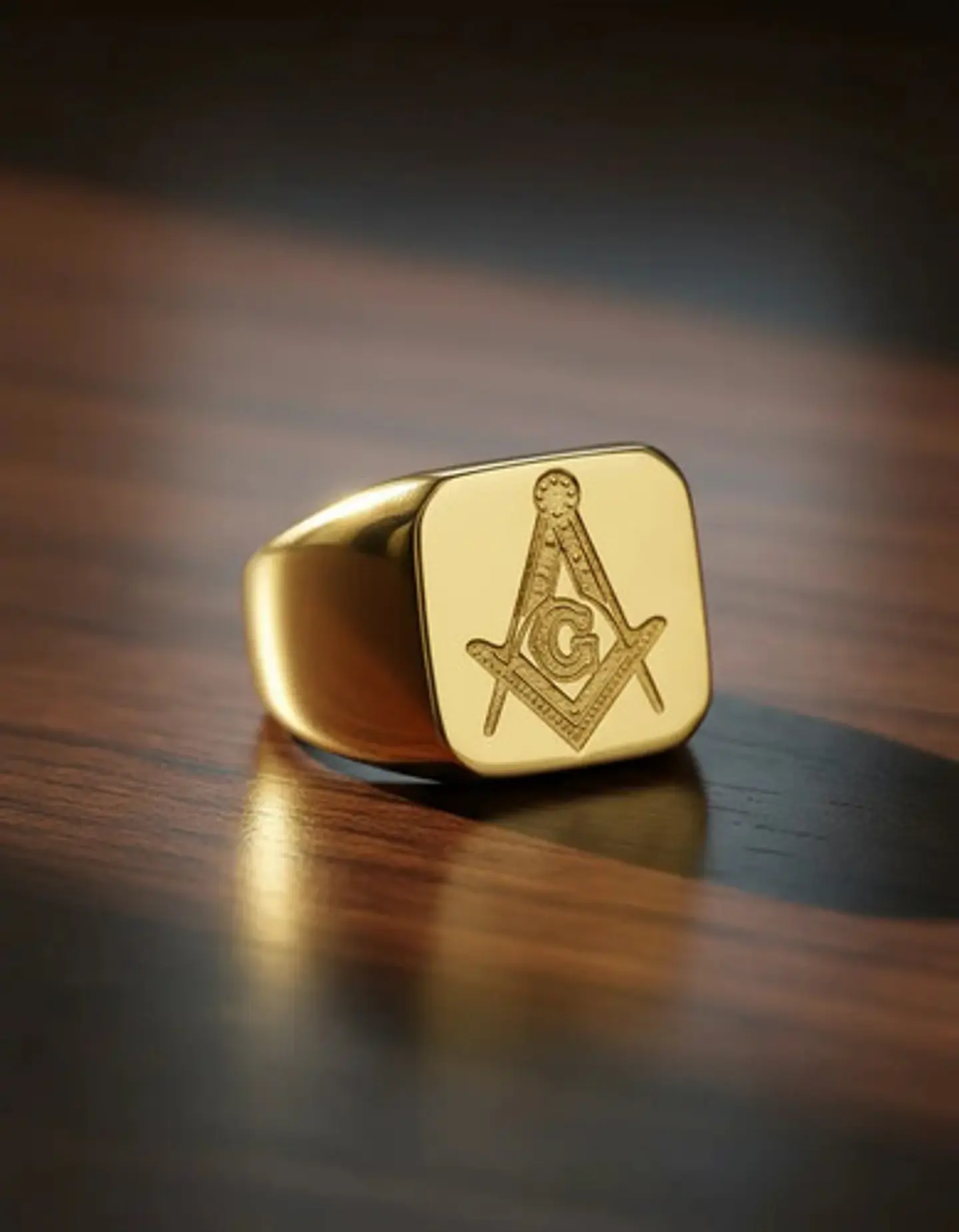 Anillo Masón Color Plata Color Oro Acero Inoxidable Hombre 5