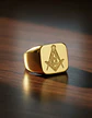 Anillo Masón Color Plata Color Oro Acero Inoxidable Hombre - Miniatura 5