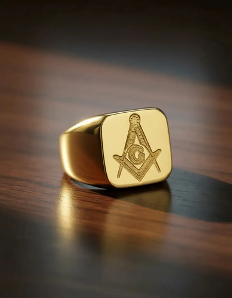 Anillo Masón Color Plata Color Oro Acero Inoxidable Hombre 5