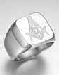 Anillo Masón Color Plata Color Oro Acero Inoxidable Hombre - Miniatura 12