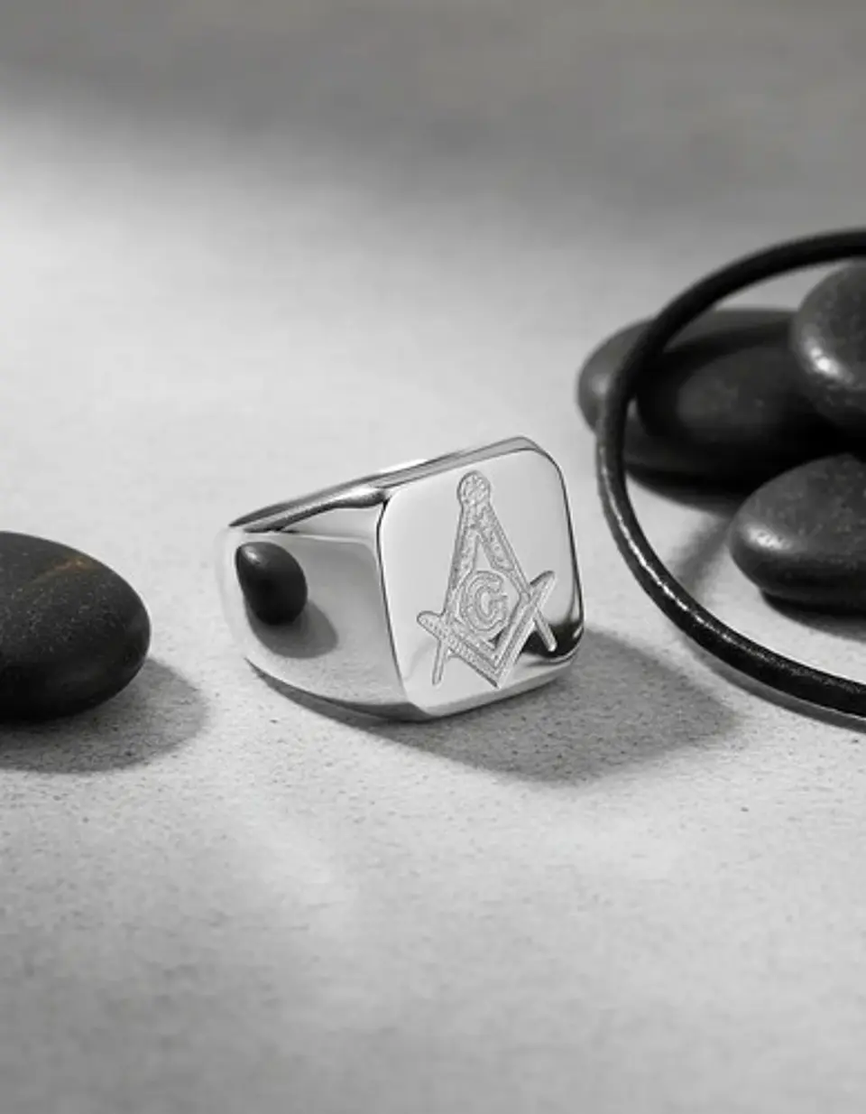 Anillo Masón Color Plata Color Oro Acero Inoxidable Hombre 13
