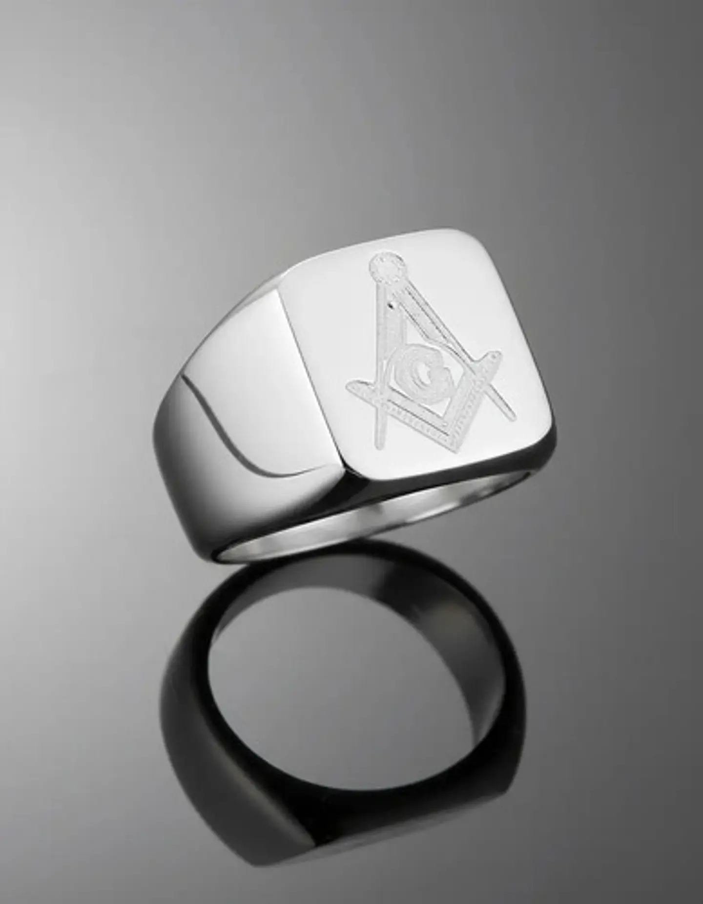 Anillo Masón Color Plata Color Oro Acero Inoxidable Hombre 15
