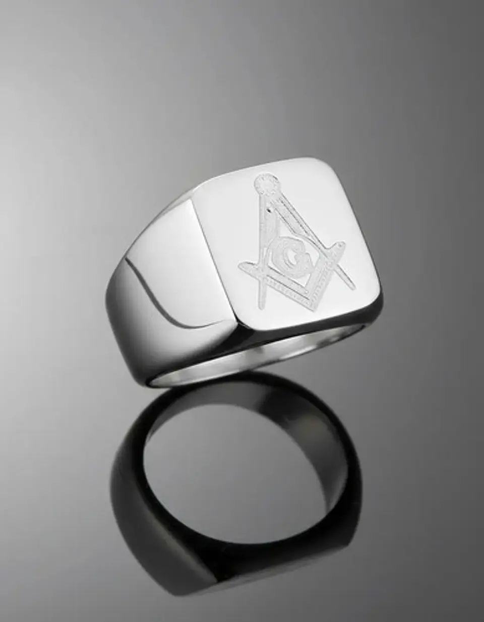 Anillo Masón Color Plata Color Oro Acero Inoxidable Hombre 15