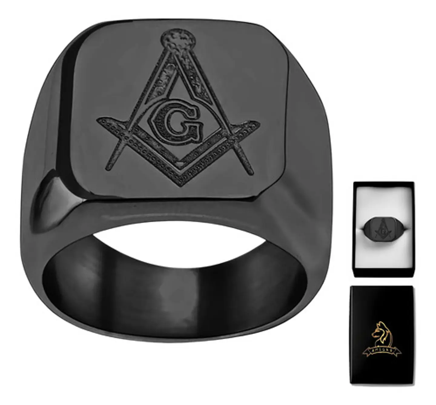Anillo Masón Color Plata Color Oro Acero Inoxidable Hombre 21