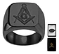 Anillo Masón Color Plata Color Oro Acero Inoxidable Hombre - Miniatura 21