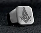 Anillo Masón Color Plata Color Oro Acero Inoxidable Hombre - Miniatura 26