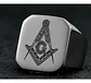 Anillo Masón Color Plata Color Oro Acero Inoxidable Hombre - Miniatura 27