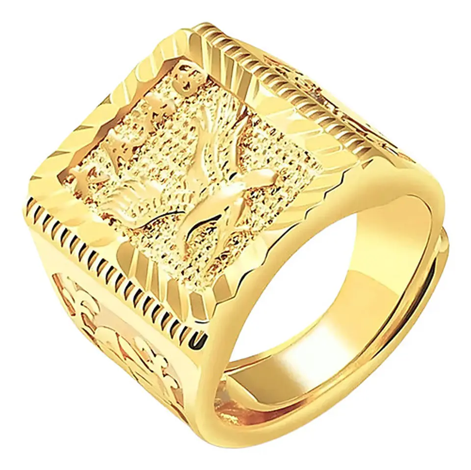 Anillo Ajustable Color Oro Hip Hop Aguila Para Hombre Mujer 1