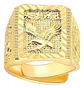Anillo Ajustable Color Oro Hip Hop Aguila Para Hombre Mujer - Miniatura 2