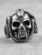 Anillo Cráneo Calavera Color Plata Acero Inoxidable Hombre - Miniatura 4